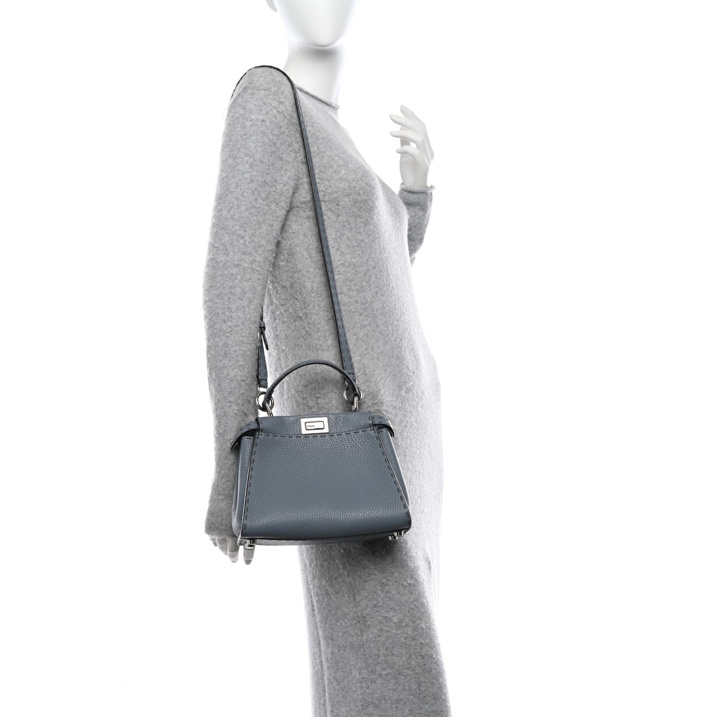 Cuoio Romano Selleria Bi-Color Mini Peekaboo Iconic Satchel Nube Bordeaux