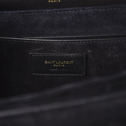 Saint Laurent Smooth Calfskin Suede Medium Bellechasse Black 7 of 10