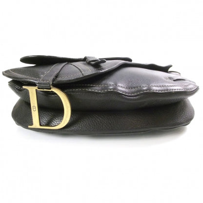 Christian Dior Leather Baudrier Saddle Bag Black 4 of 10