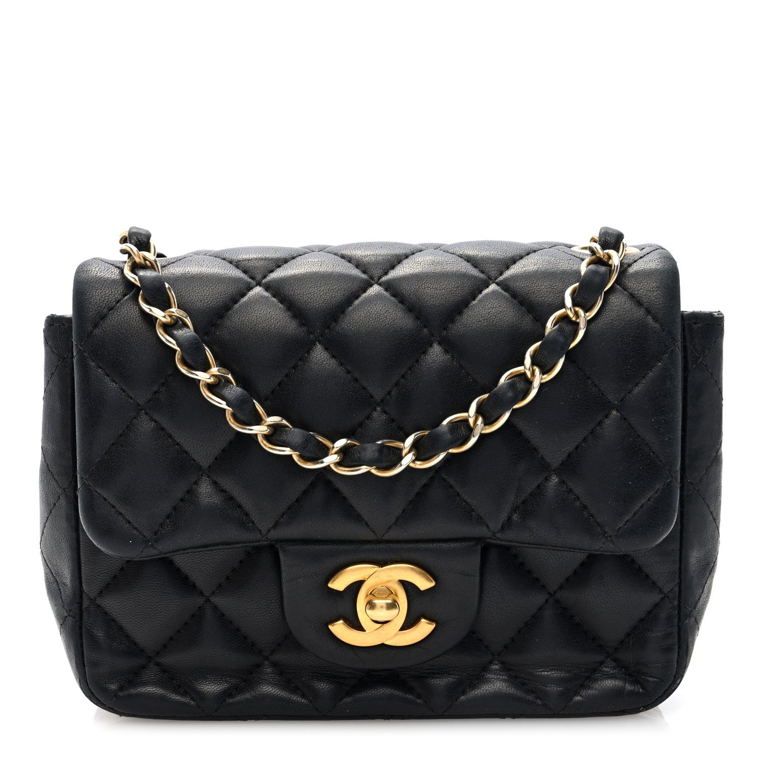 Chanel Lambskin Quilted Mini Square Flap Black 1 of 10