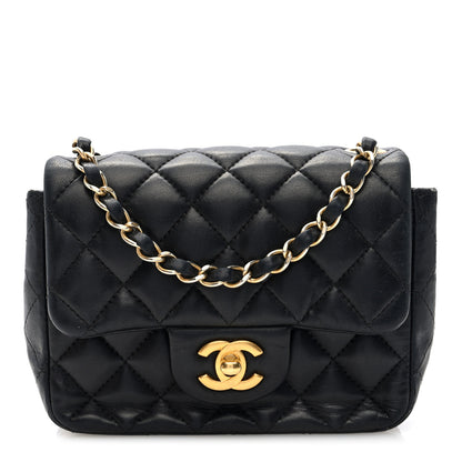 Chanel Lambskin Quilted Mini Square Flap Black 1 of 10
