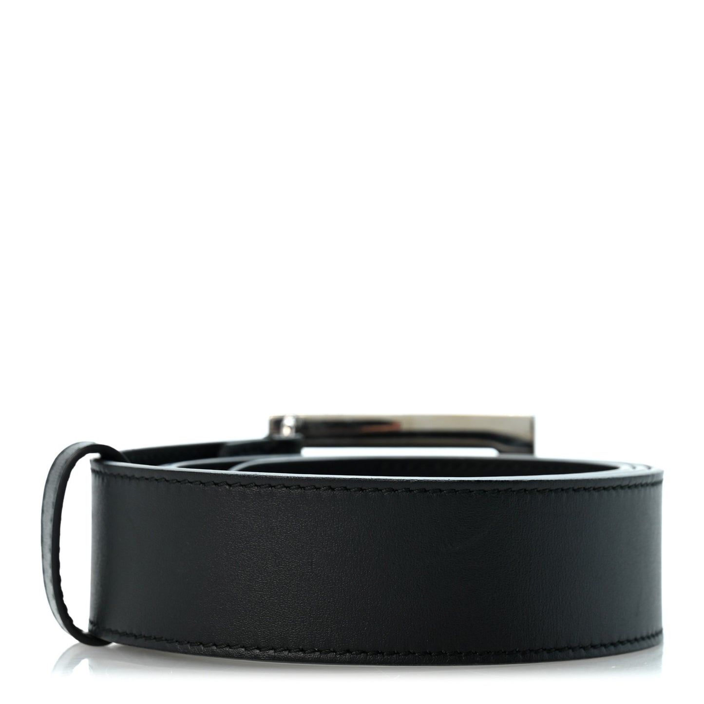 Calfskin Crystal Square G Madelyn Belt 85 34 Black