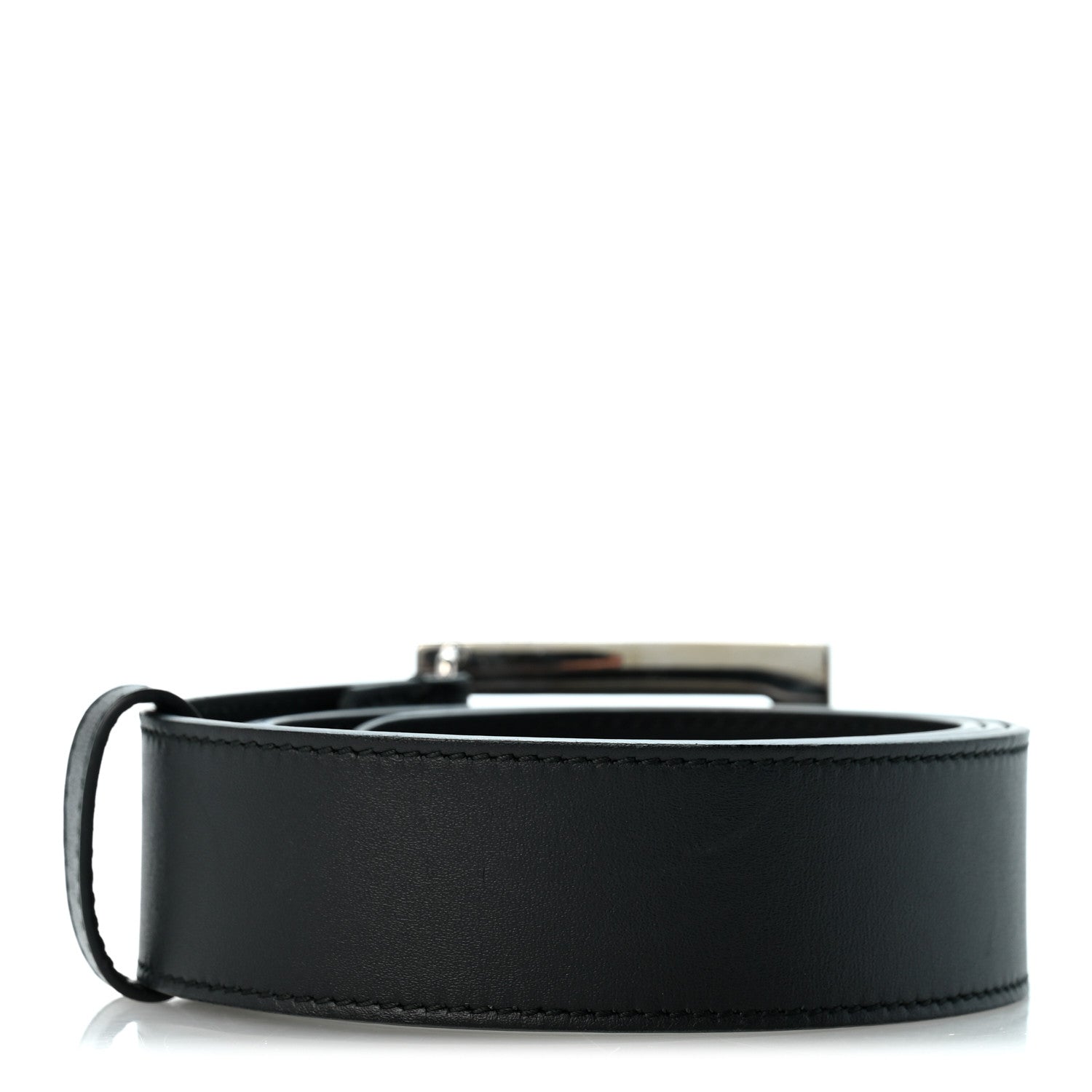 Gucci Calfskin Crystal Square G Madelyn Belt 85 34 Black 2 of 6