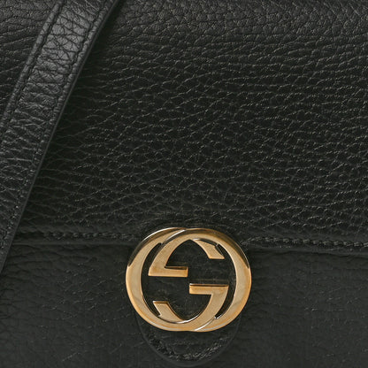 Gucci Dollar Calfskin Interlocking G Chain Wallet Black 7 of 9