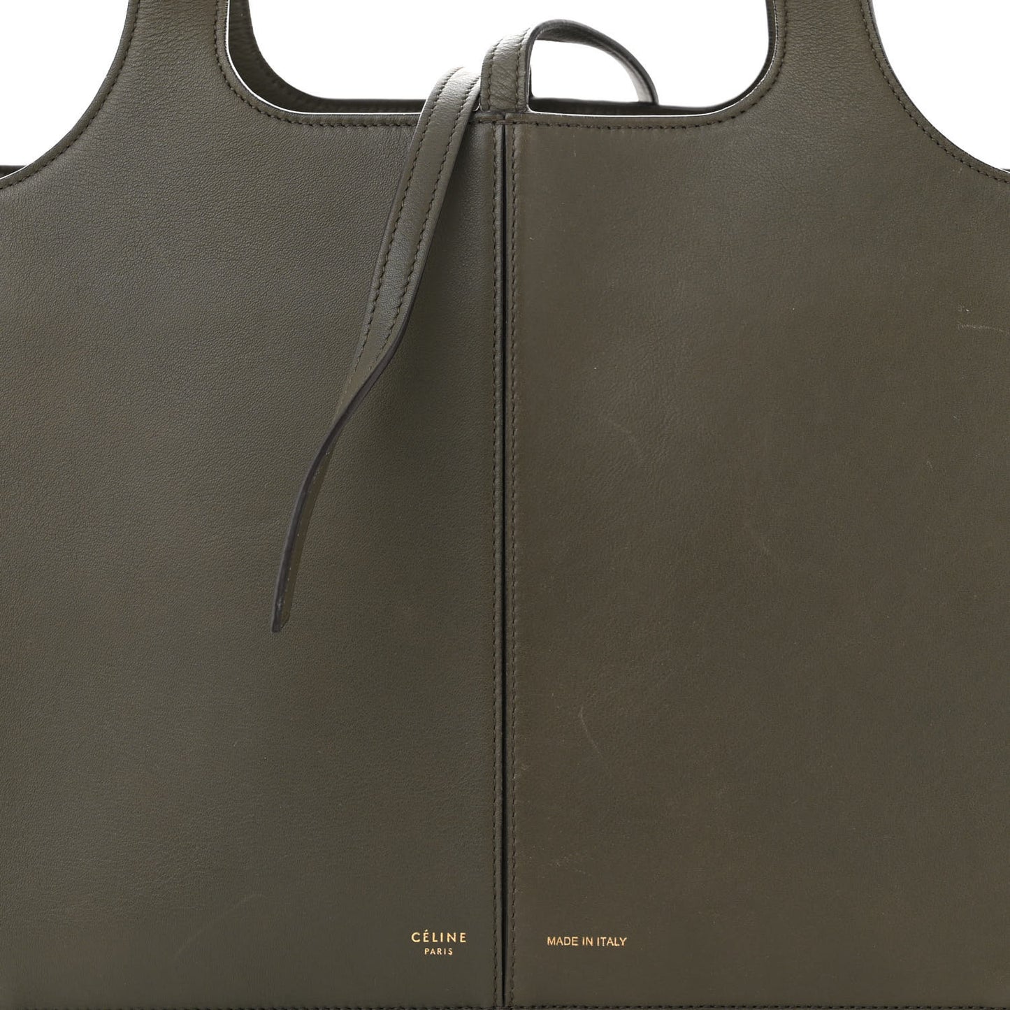 Calfskin Small Tri-Fold Shoulder Bag Dark Green