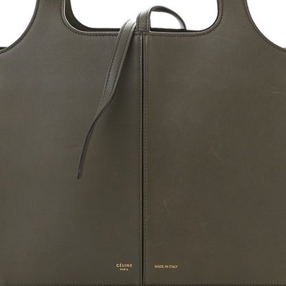 Celine Calfskin Small Tri-Fold Shoulder Bag Dark Green 8 of 11