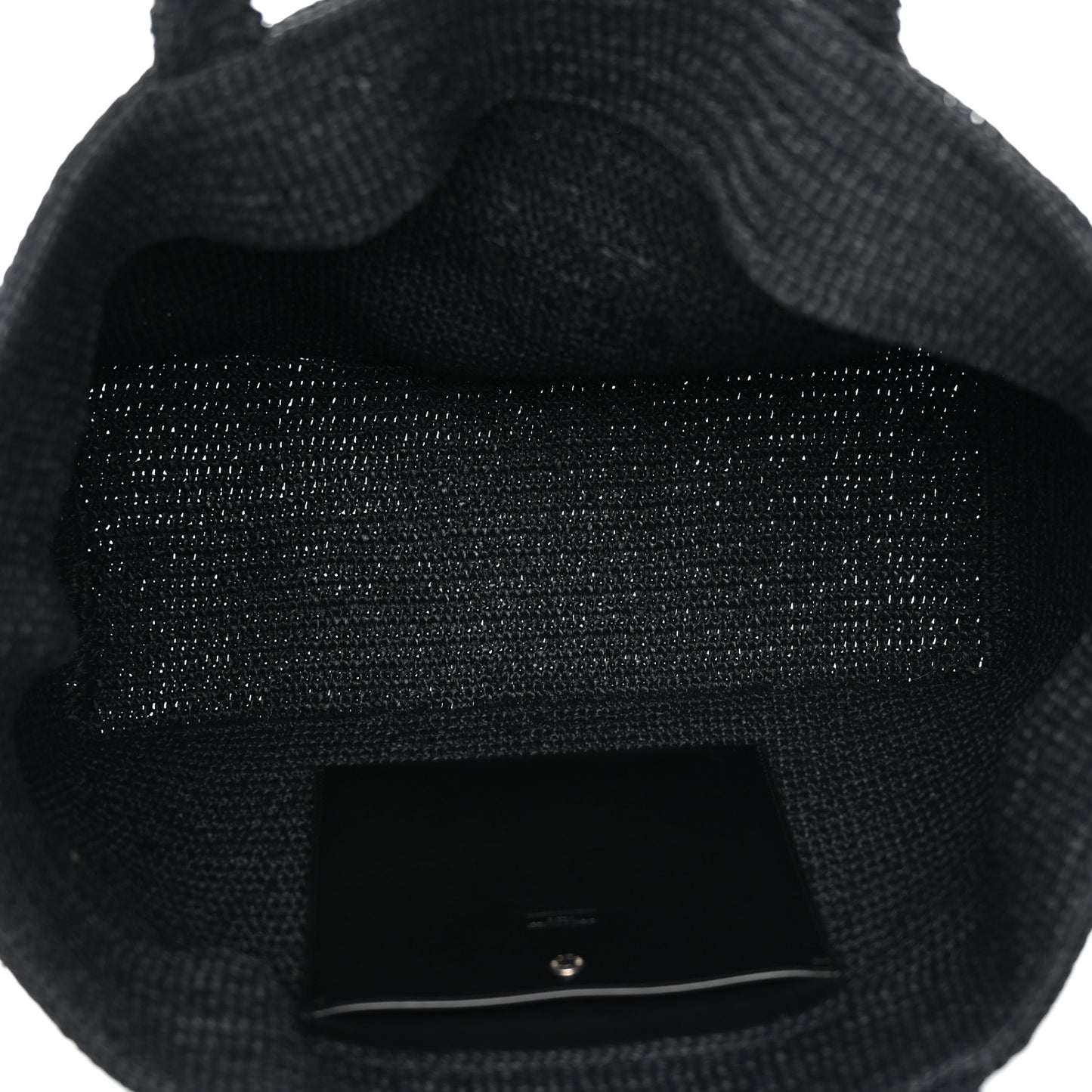 Raffia Wide Tote Black