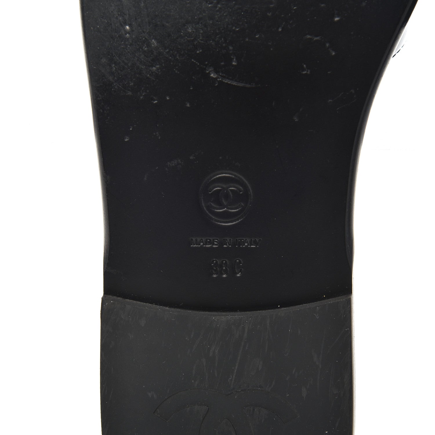 Chanel Patent Calfskin CC Slip On Mules 38 Black 7 of 11