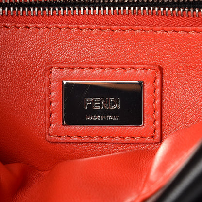 Fendi Nappa Karung Monster Eyes Mini Peekaboo Iconic Satchel Black Papavero 6 of 7