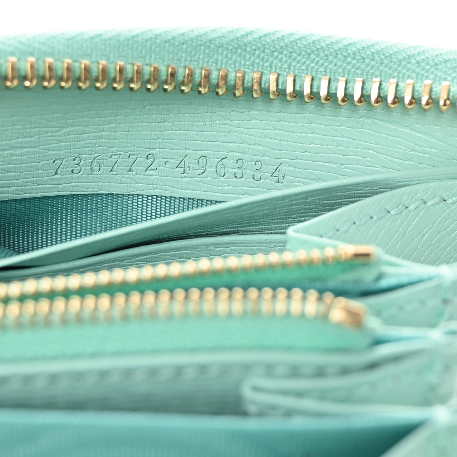 Gucci X PIKARAR Textured Dollar Calfskin Animal Print Zip Around Wallet Green 7 of 8