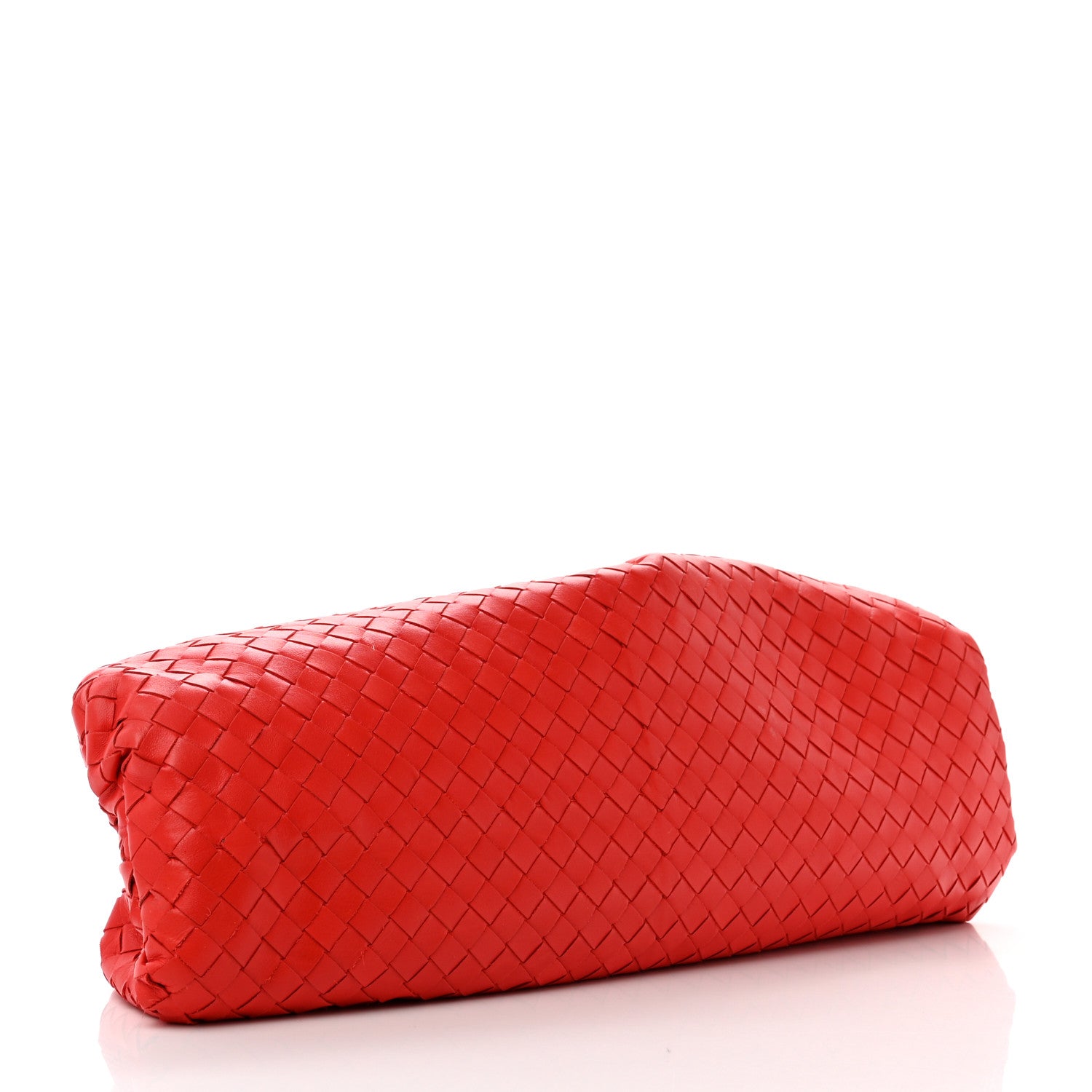 Bottega Veneta Nappa Maxi Intrecciato The Pouch Oversized Clutch Bright Red 4 of 7