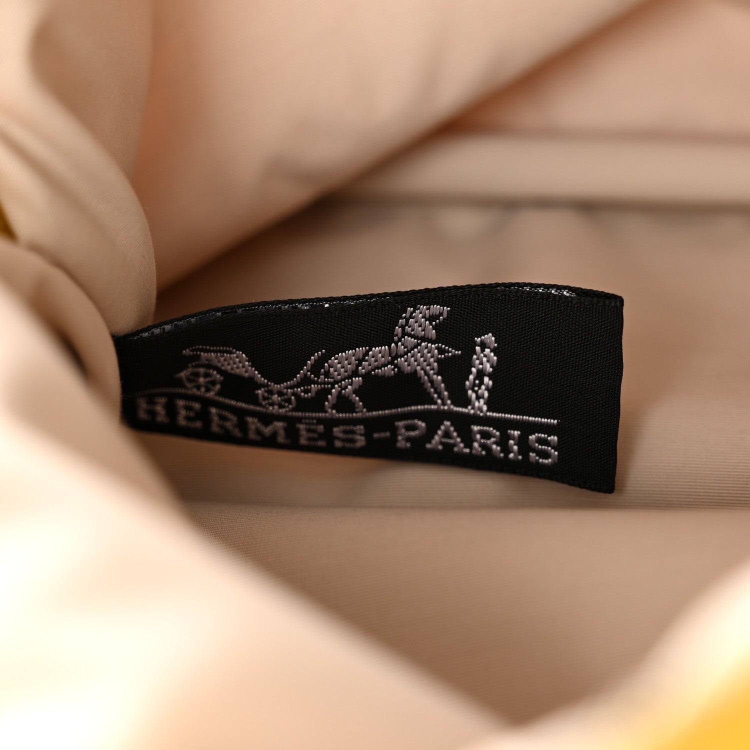 Hermes Cotton Canvas Mini Bolide Travel Cosmetic Pouch Yellow 6 of 7