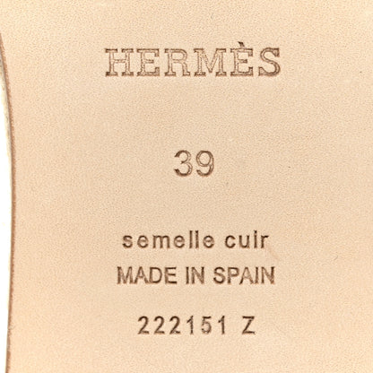 Hermes Nappa Famosa Espadrille Sandals 39 Naturel 9 of 11