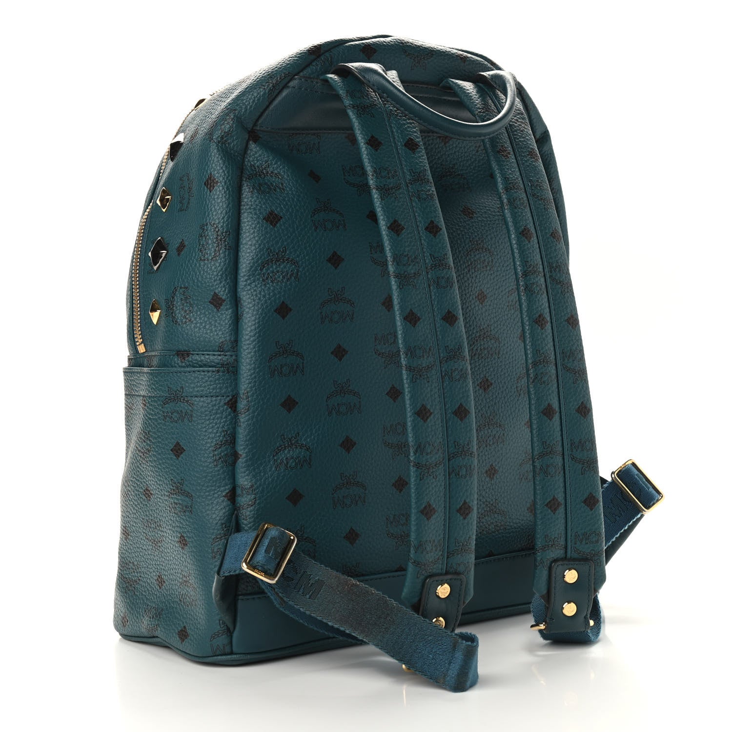MCM Visetos Studded Medium Stark M Backpack Blue 2 of 10