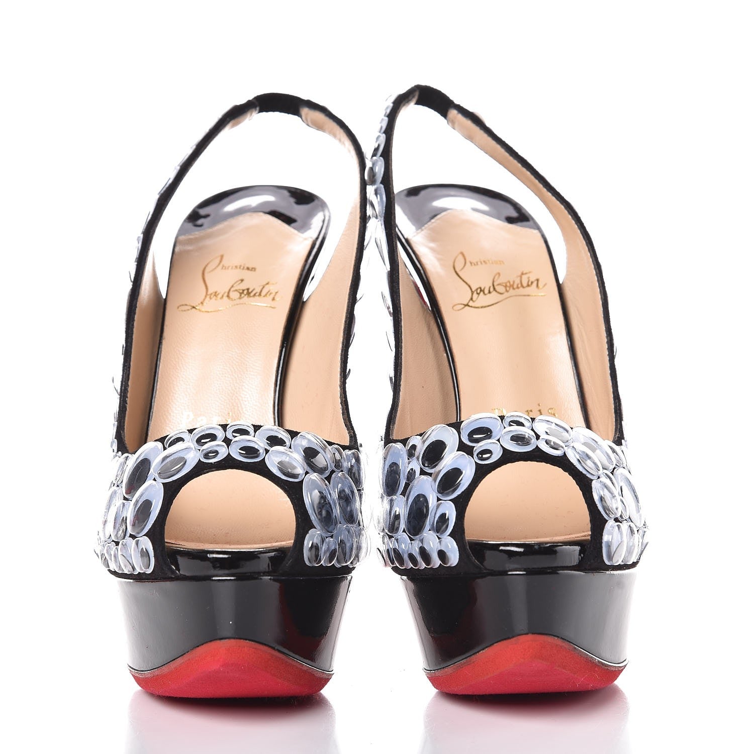 Christian Louboutin Patent Suede Deja Vu 150 Pumps 36 Black 2 of 12