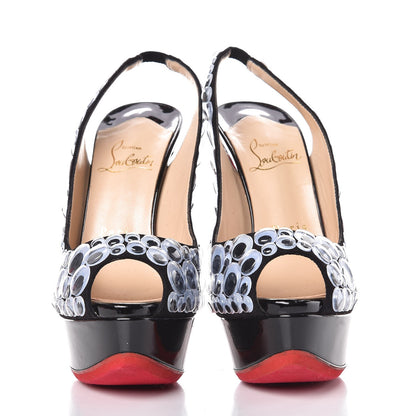 Christian Louboutin Patent Suede Deja Vu 150 Pumps 36 Black 2 of 12