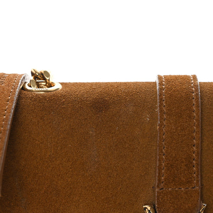 Saint Laurent Suede Fringe Baby Monogram Satchel Light Ocre 13 of 14