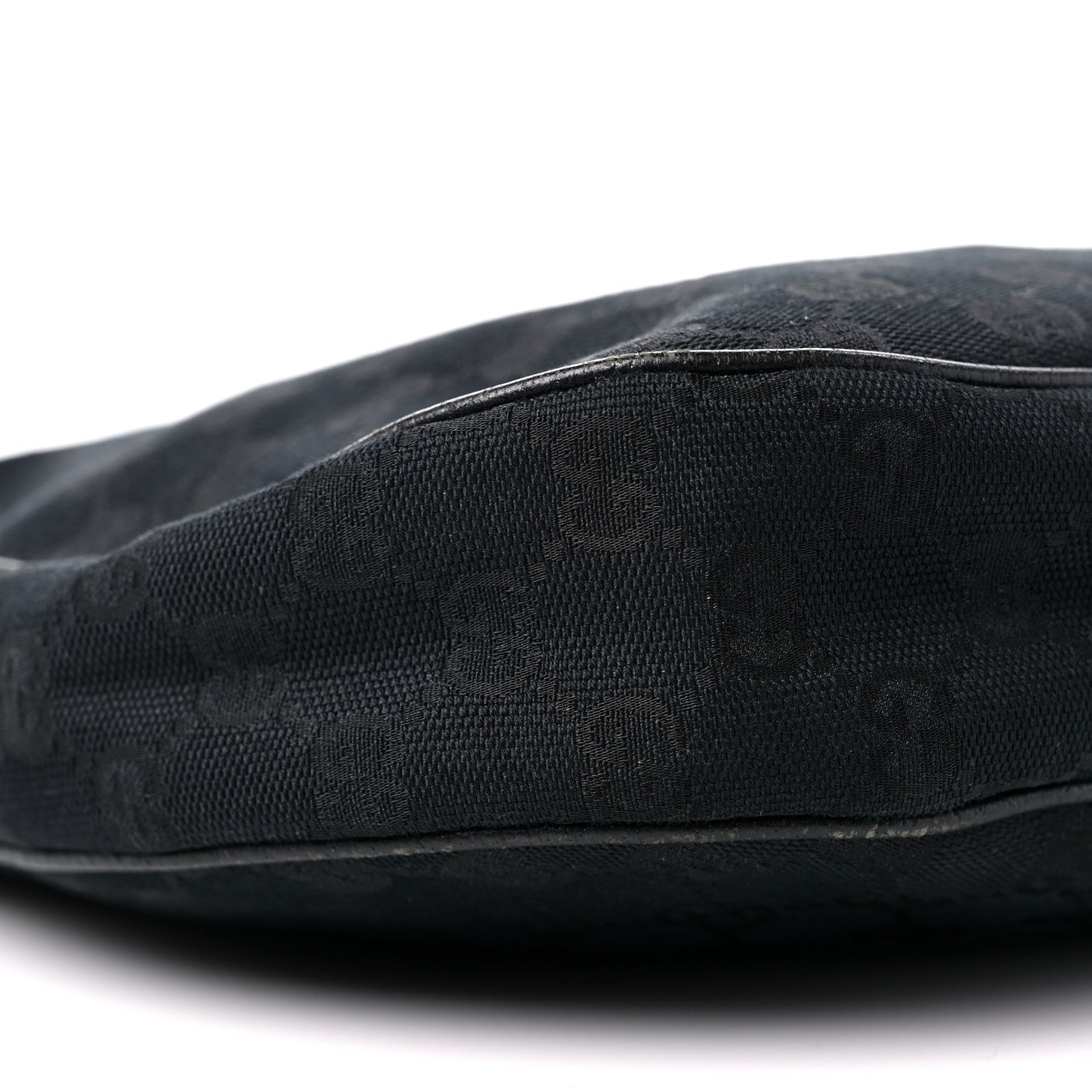 Gucci Monogram Medium Half Moon Hobo Black 8 of 13