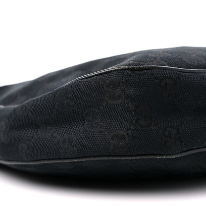 Gucci Monogram Medium Half Moon Hobo Black 8 of 13