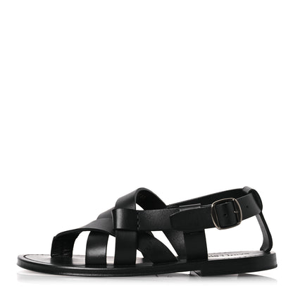 Saint Laurent Calfskin Pepe 05 Sandals 37 Black 1 of 13