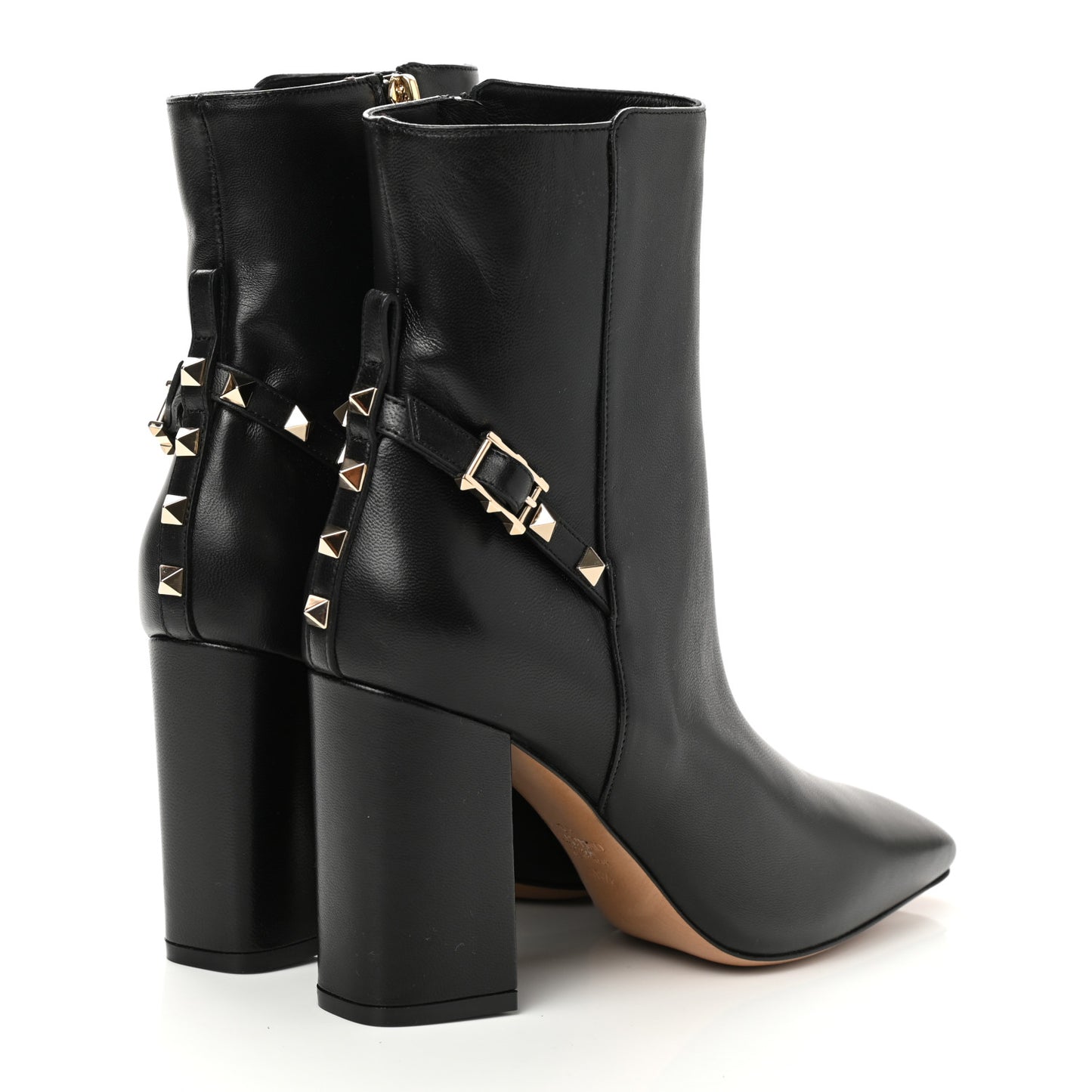 Nappa Rockstud 90mm Ankle Boots 38.5 Black