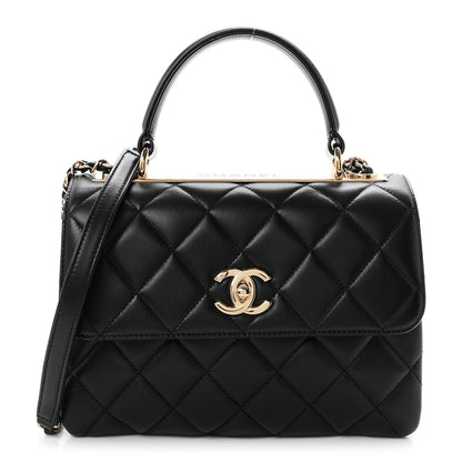 Chanel Lambskin Quilted Small Trendy CC Dual Handle Flap Bag Black 1 of 11