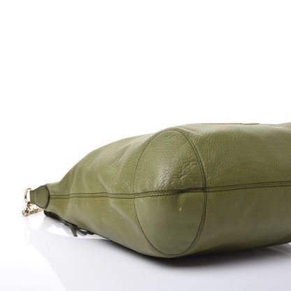 Gucci Pebbled Calfskin Medium Soho Chain Hobo Green 5 of 12