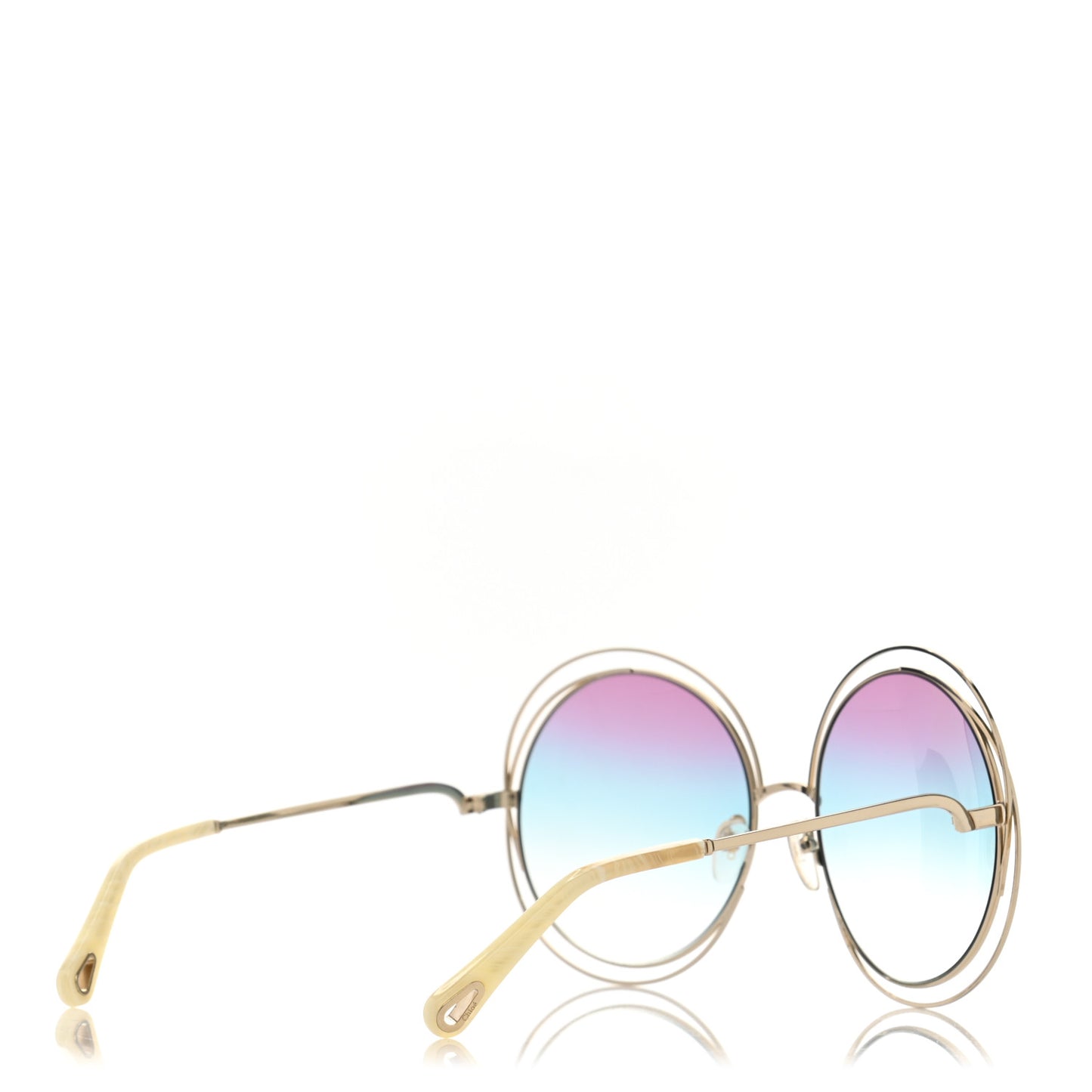 Metal Oversized Round Carlina Oversized Round Sunglasses CE114SD Gold