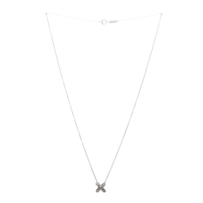 Tiffany Platinum Diamond Cross Stitch Pendant Necklace 3 of 6