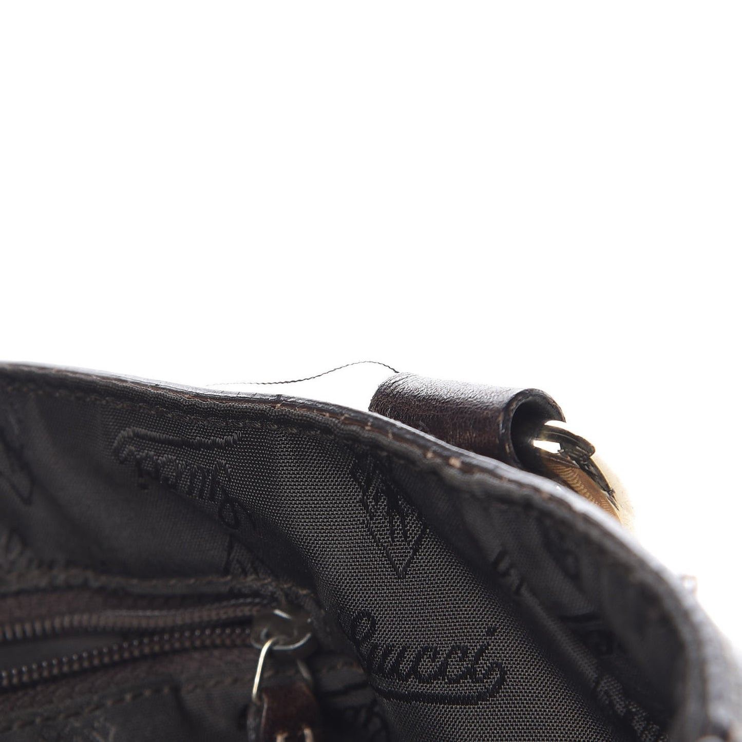 Crystal Monogram Duchessa Flap Shoulder Bag Dark Brown