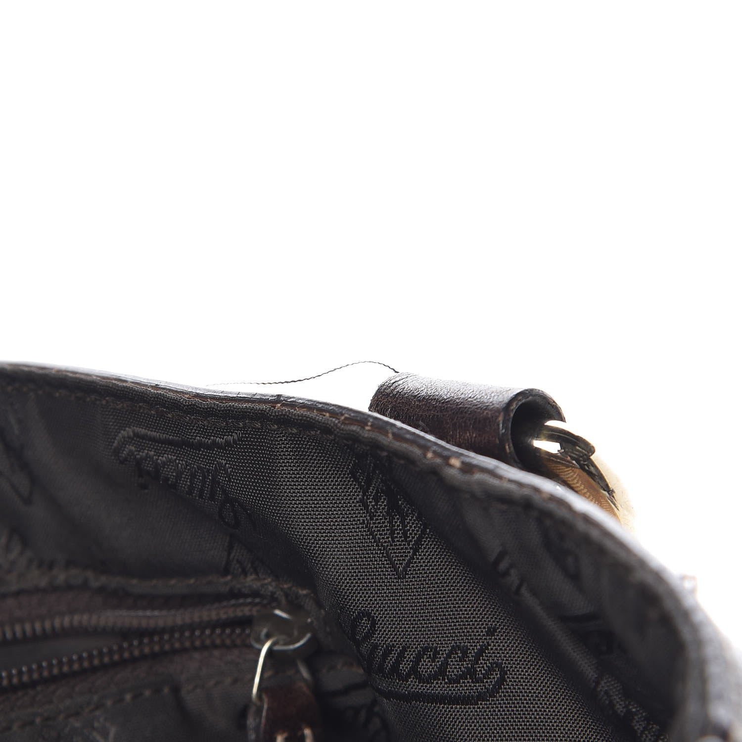 Gucci Crystal Monogram Duchessa Flap Shoulder Bag Dark Brown 12 of 19