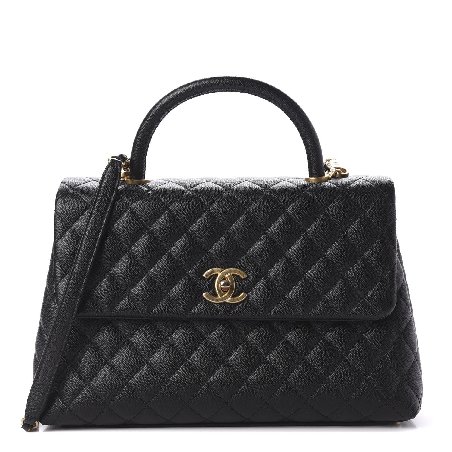 Chanel Caviar Quilted Medium Coco Handle Flap Black 1 of 10