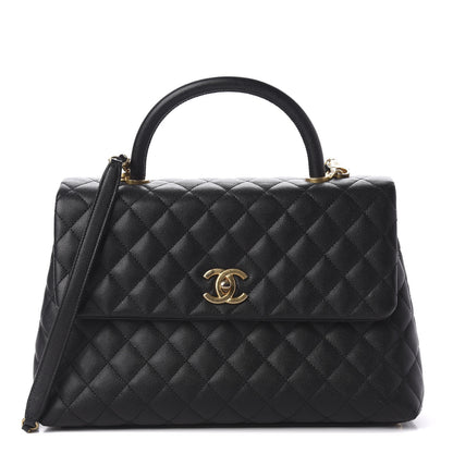 Chanel Caviar Quilted Medium Coco Handle Flap Black 1 of 10