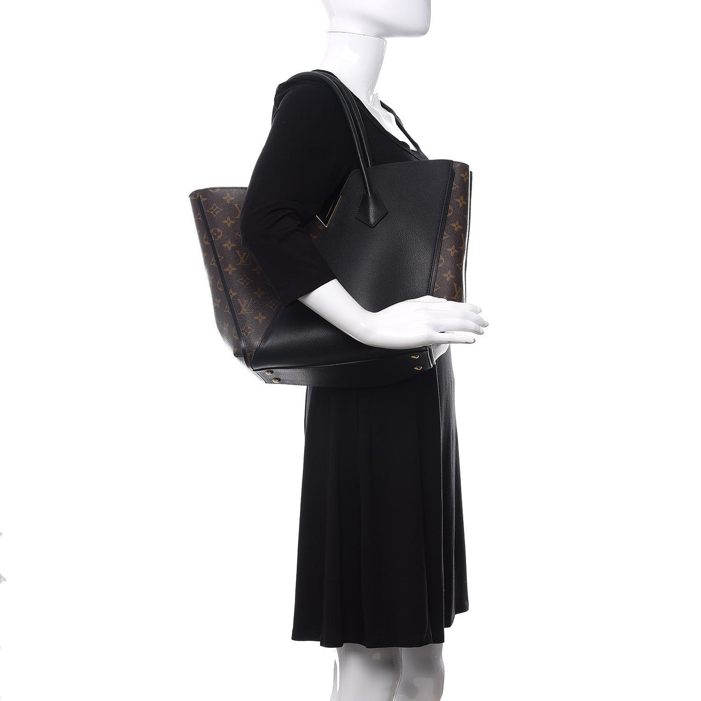 Calfskin Monogram Kimono Tote Black