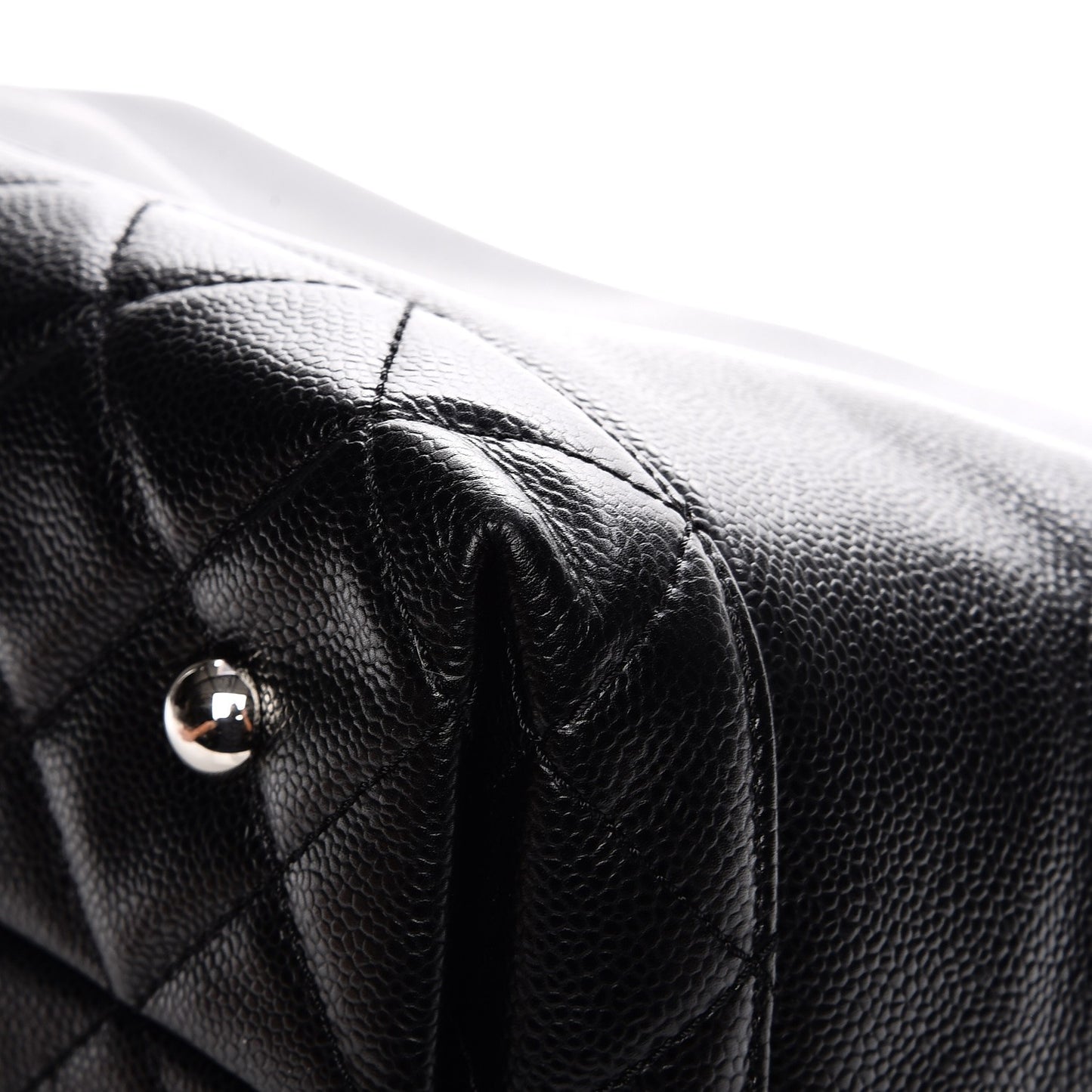 Soft Caviar CC Medium Top Handle Tote Black