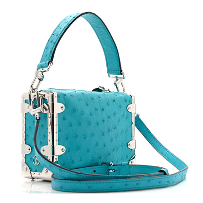 Louis Vuitton Ostrich Side Trunk PM Candy Blue 3 of 12