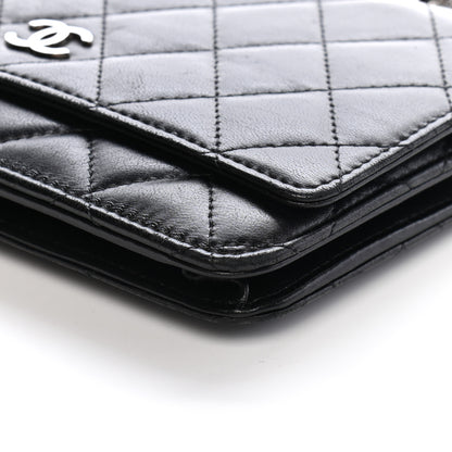Chanel Lambskin Quilted Wallet On Chain WOC Black 9 of 9