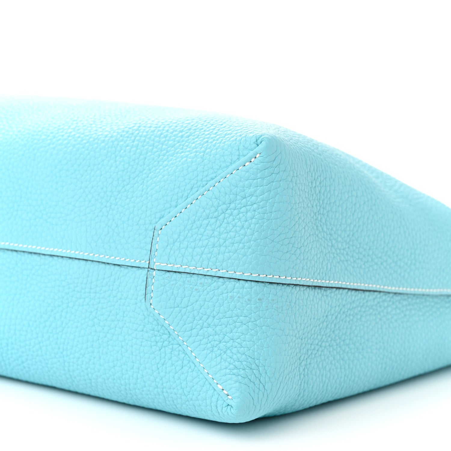 Hermes Veau Sikkim Taurillon Clemence Double Sens 36 Reversible Tote Colvert Bleu Atoll 16 of 17