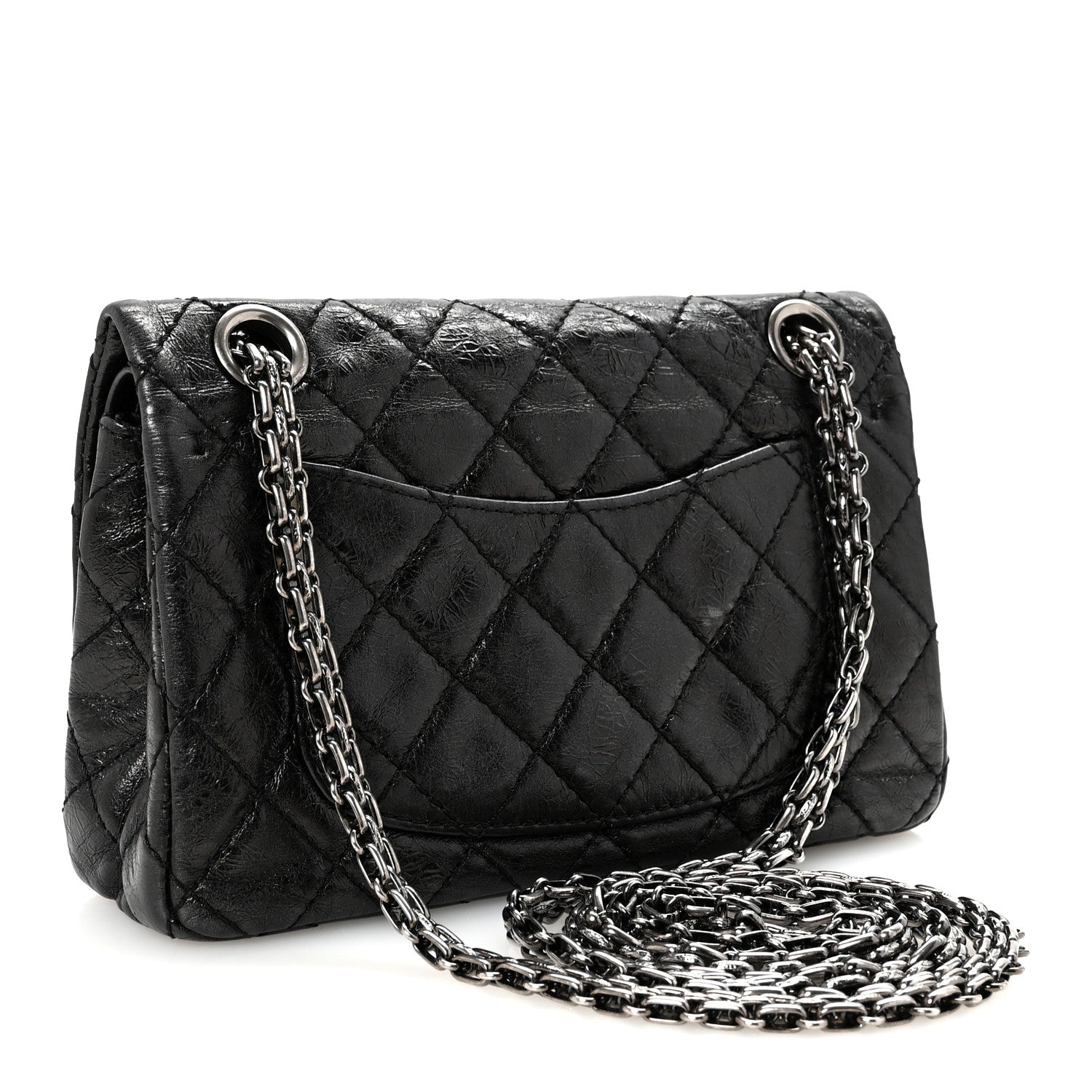 Chanel Aged Calfskin Quilted 2.55 Reissue Mini Flap Black 3 of 10