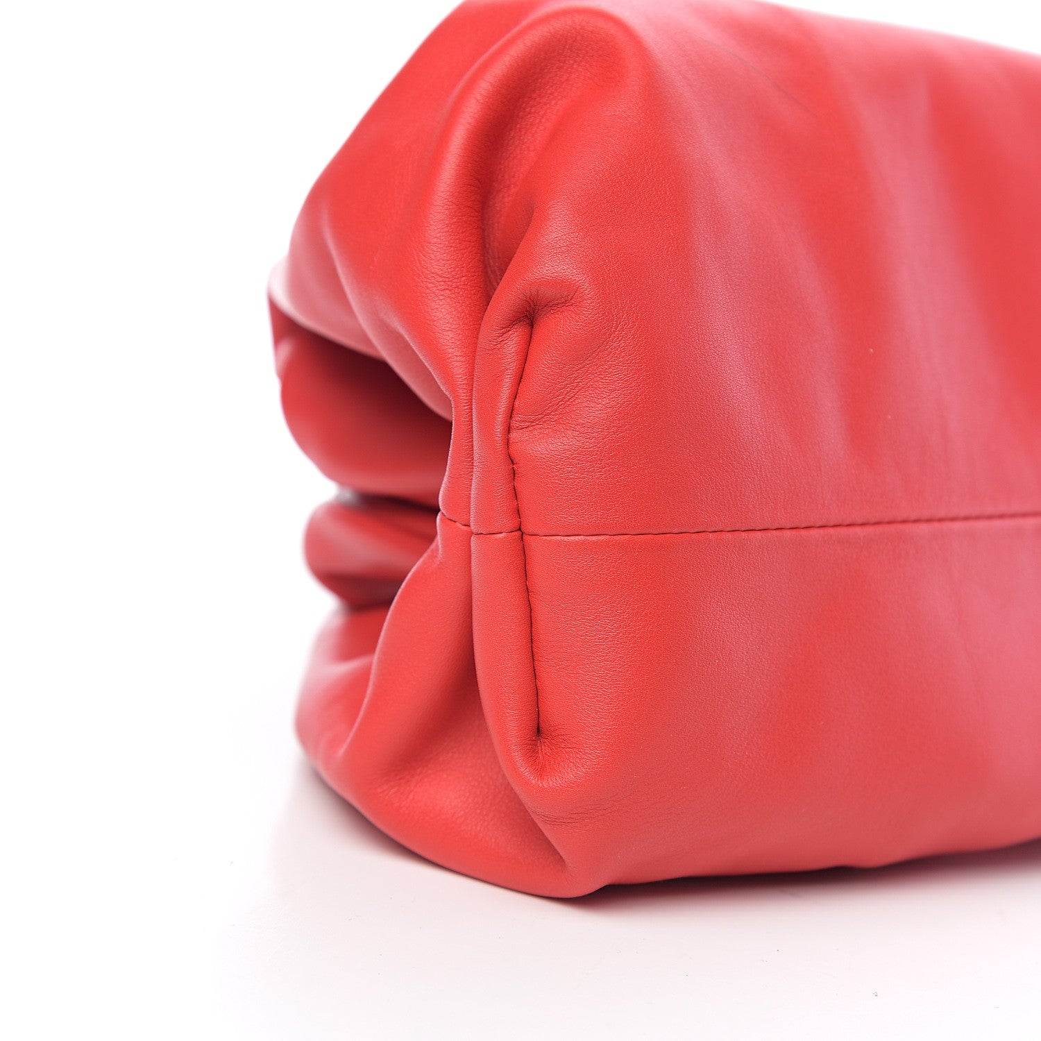 Bottega Veneta Smooth Butter Calf The Pouch Oversized Clutch Bright Red 7 of 8