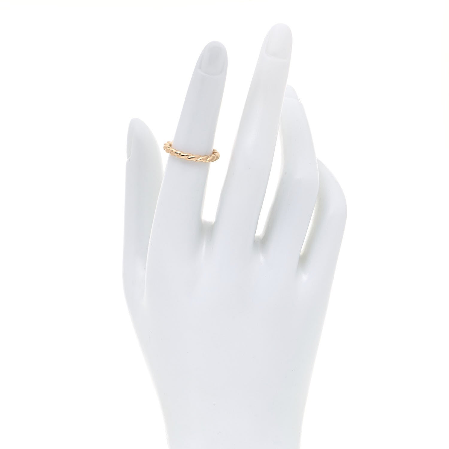David Yurman 18K Yellow Gold 2.7mm Pave Flex Ring 49 4.75 2 of 4