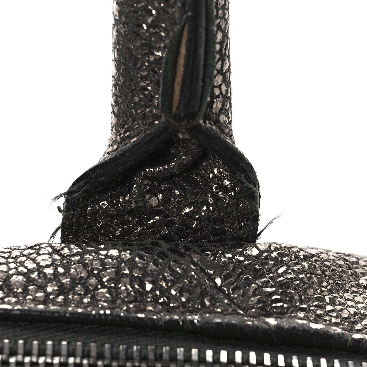 Saint Laurent Crackled Calfskin Small Volcano Easy Sac Silver 11 of 15