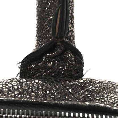 Saint Laurent Crackled Calfskin Small Volcano Easy Sac Silver 11 of 15