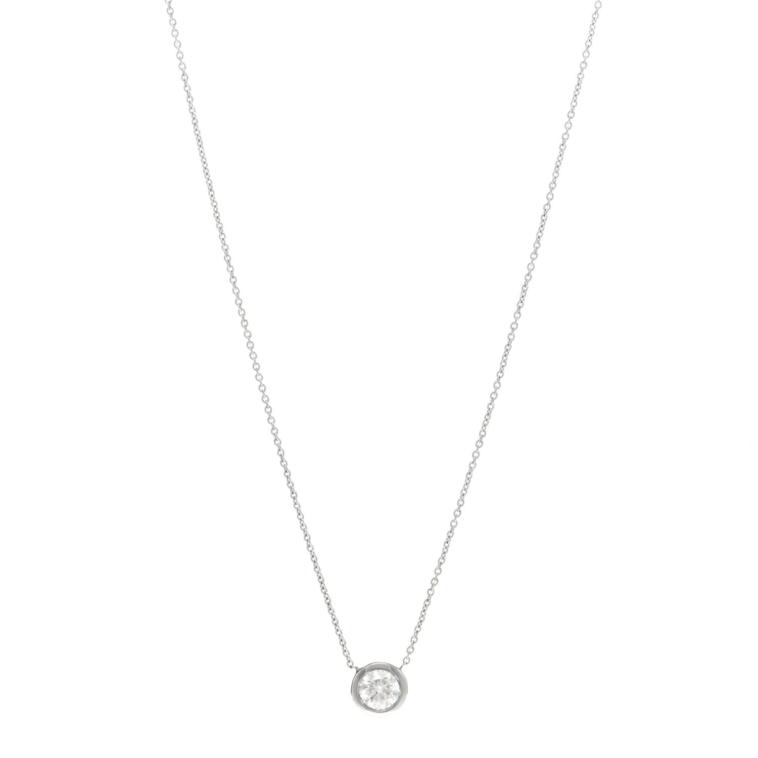 Roberto Coin 18K White Gold Diamond .50ct Diamonds by the Inch Pendant Necklace 1 of 5