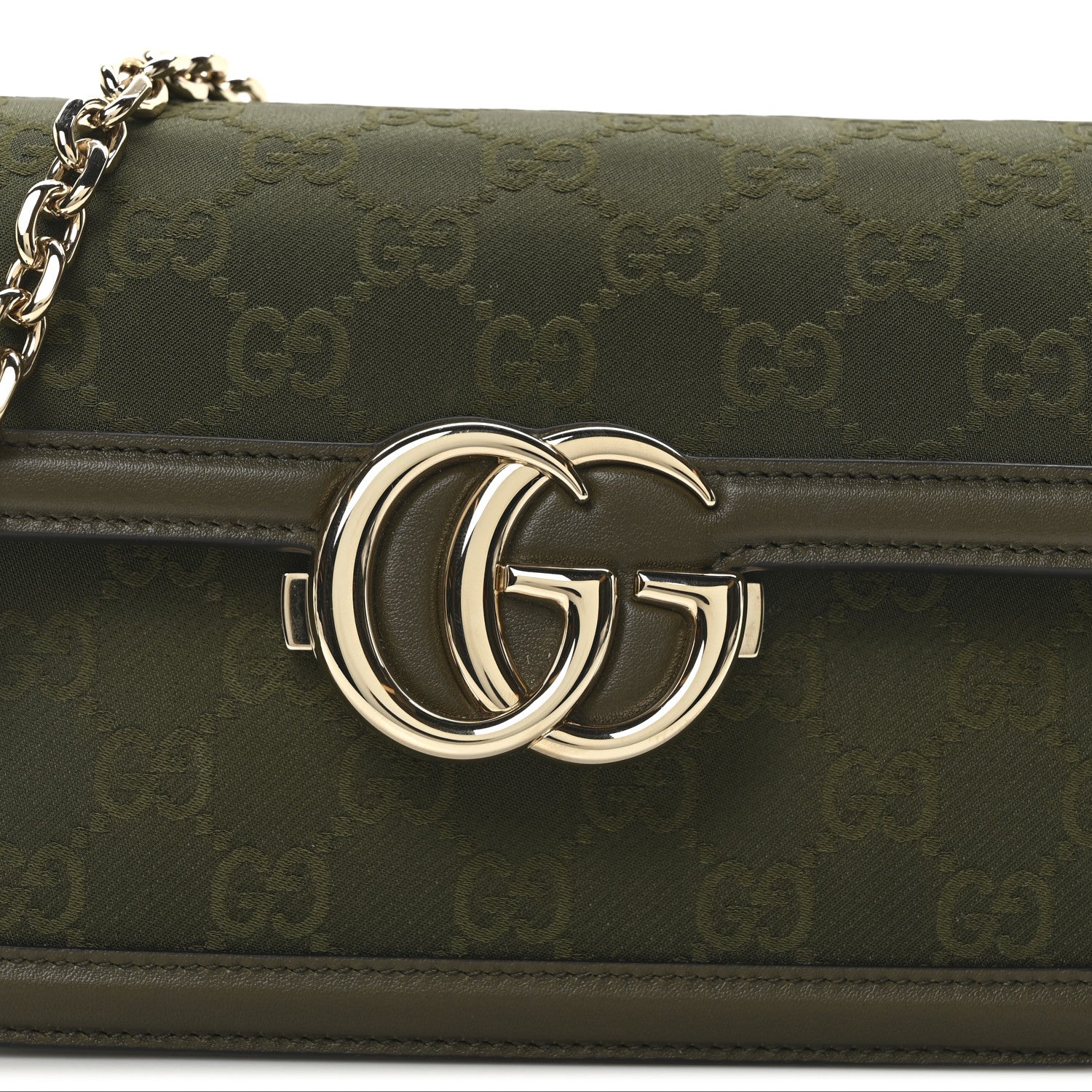 Gucci Monogram Go Small Shoulder Bag Forest Green 9 of 11