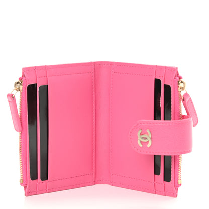 Chanel Caviar Quilted Compact Zipped Pocket Wallet Pink 5 of 7