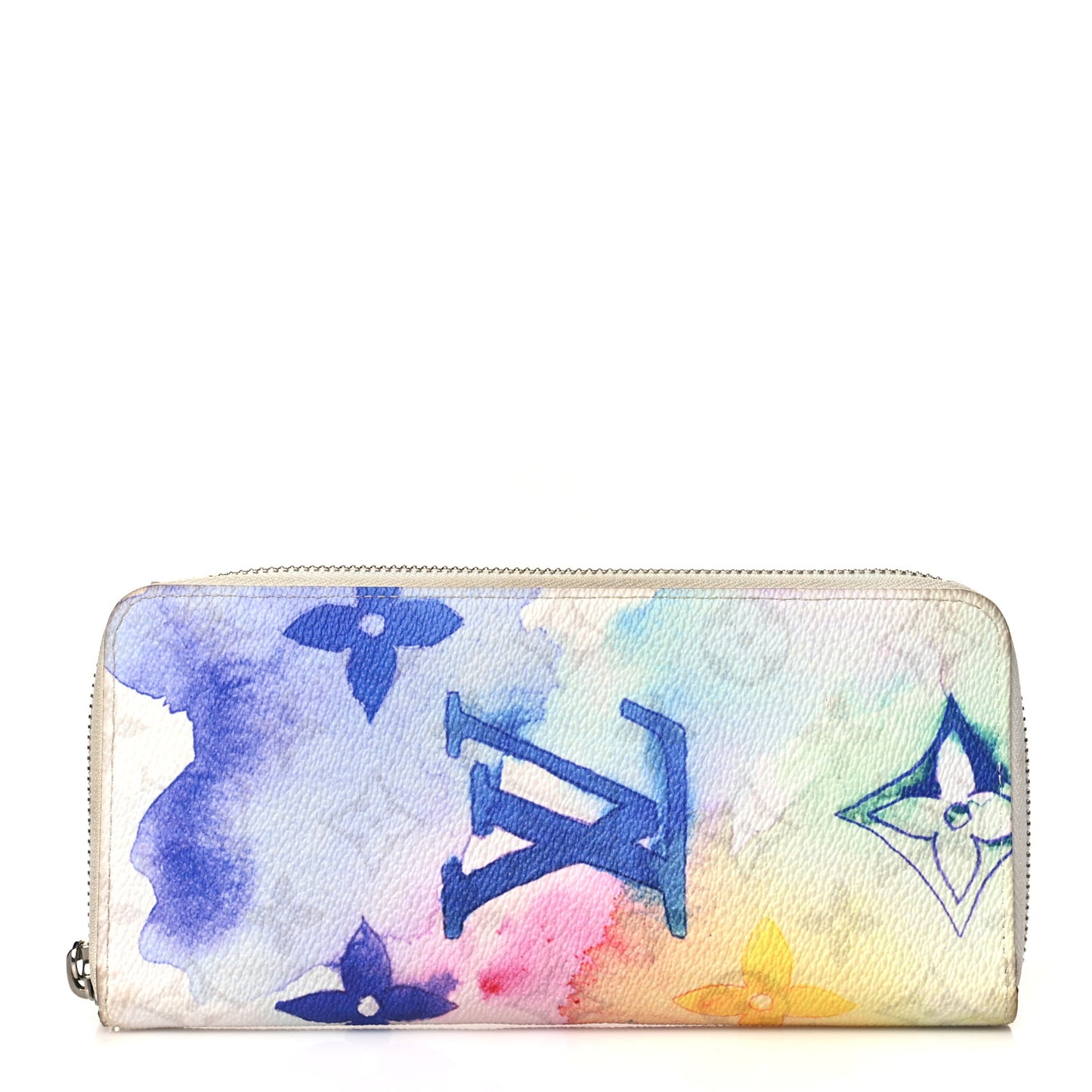 Monogram Watercolor Vertical Zippy Wallet