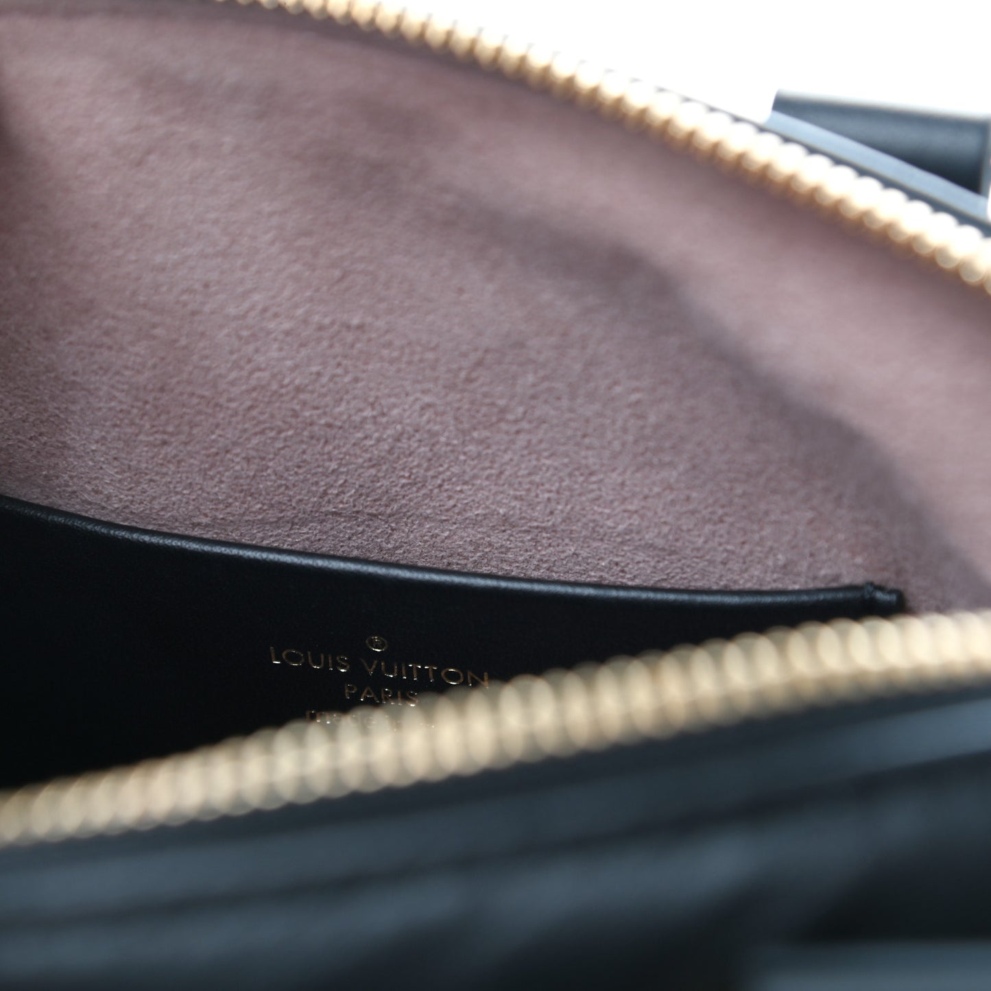 Lambskin Embossed Monogram Speedy 22 Bandouliere Black
