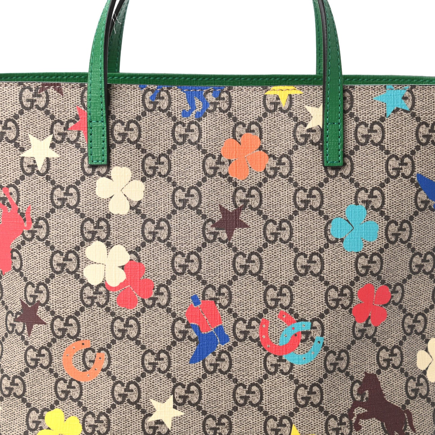 GG Supreme Monogram Kids Ranch Tote Beige