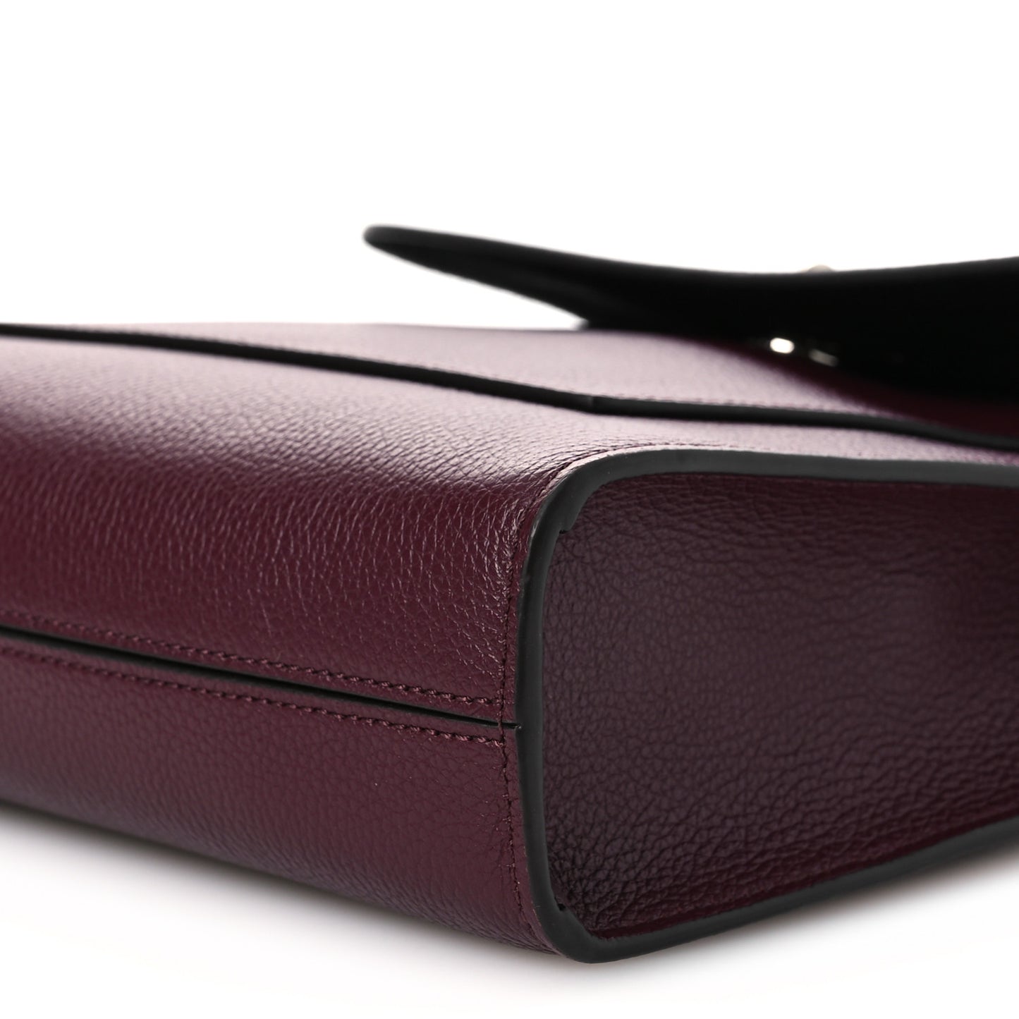 Small Classic Grain Calfskin Antony Messenger Crossbody Black Cherry